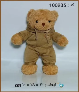 عروسک پولیشی تدی هودی پوش ۴۰ سانتی اورجینال